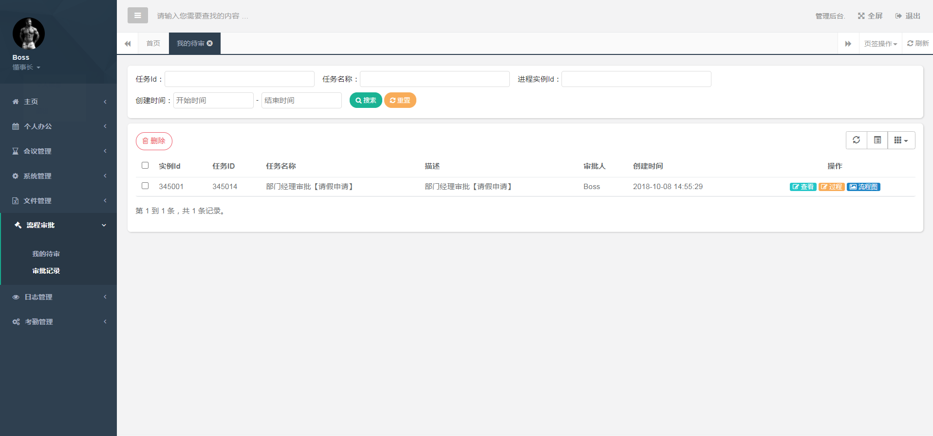 辦公自動化后臺管理系統